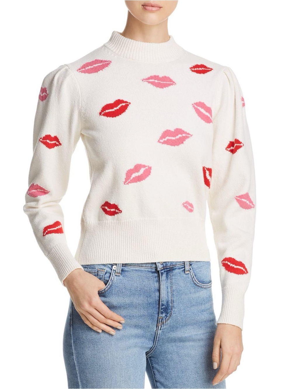 Kate Spade lip print sweater sz M